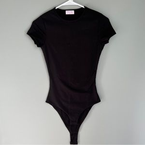 Pink Lily Black bodysuit Small